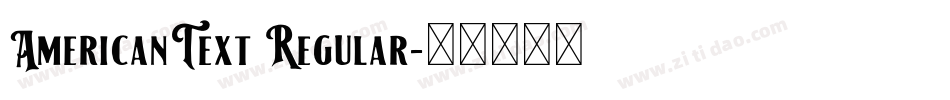 AmericanText Regular字体转换